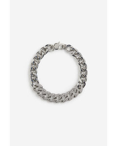 Rhinestone Bracelet Silver-coloured