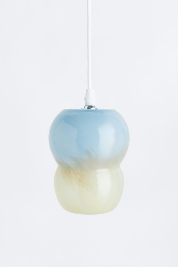 H&M HOME Pendelleuchte aus Glas Hellblau/Beige