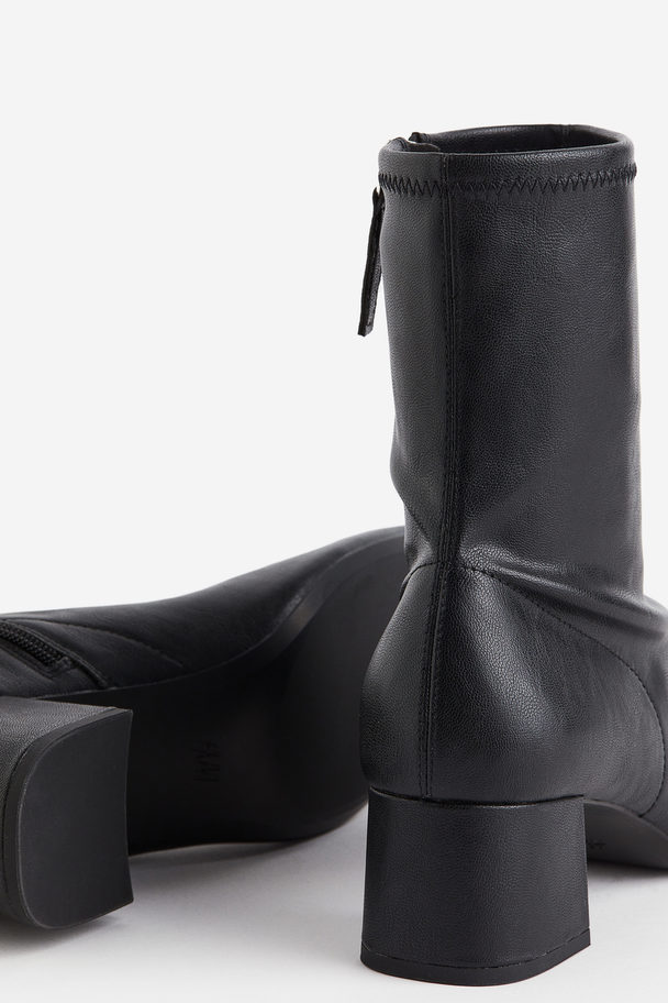 H&M Ankle-high Sock Boots Black