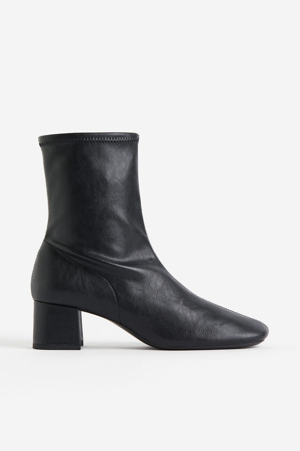 H&M Ankelhöga Sock-boots Svart