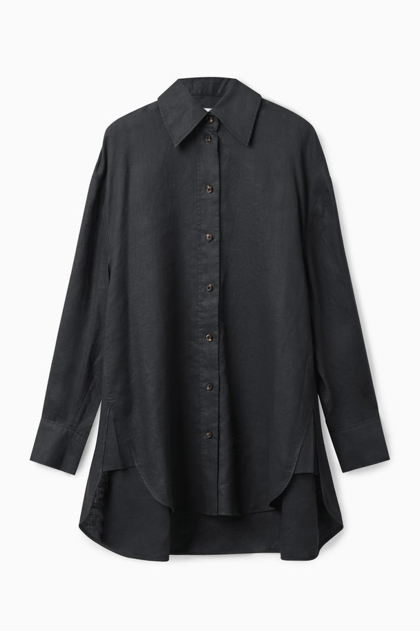 COS Oversized Linen Shirt Black