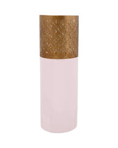 Floor Vase Art Deco 1085 Powder Pink / Gold