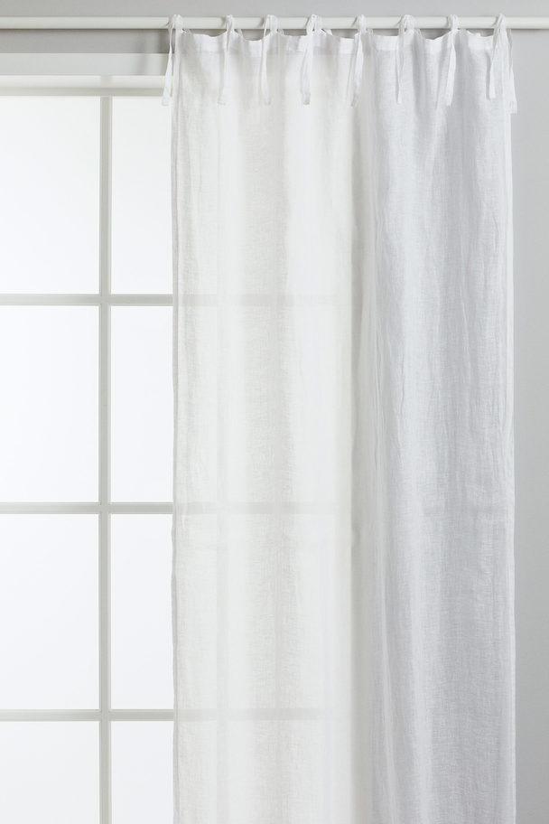 H&M HOME 2-pack Linen Curtain Lengths White