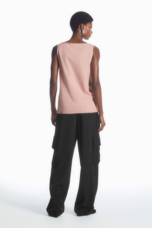 COS Boat-neck Tank Top Pink