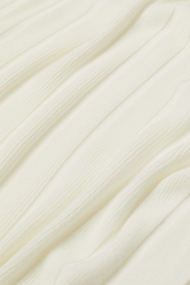 H&M Rib-knit Tunic Cream