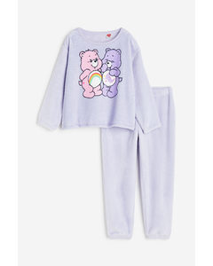 Pyjamas I Fleece Lys Lilla/care Bears