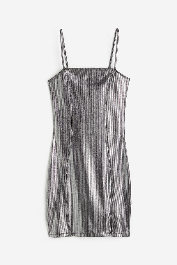 H&M Bodycon Dress Silver-coloured