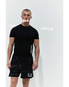 DryMove™ Sport-T-Shirt in Muscle Fit Schwarz/Training
