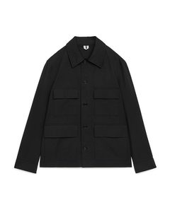 Cotton Workwear Overshirt Black