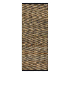 Teppich aus Jute und Baumwolle, 70 x 180 cm Schwarz/Beige