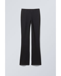 Philo Flared Jersey Trousers Black