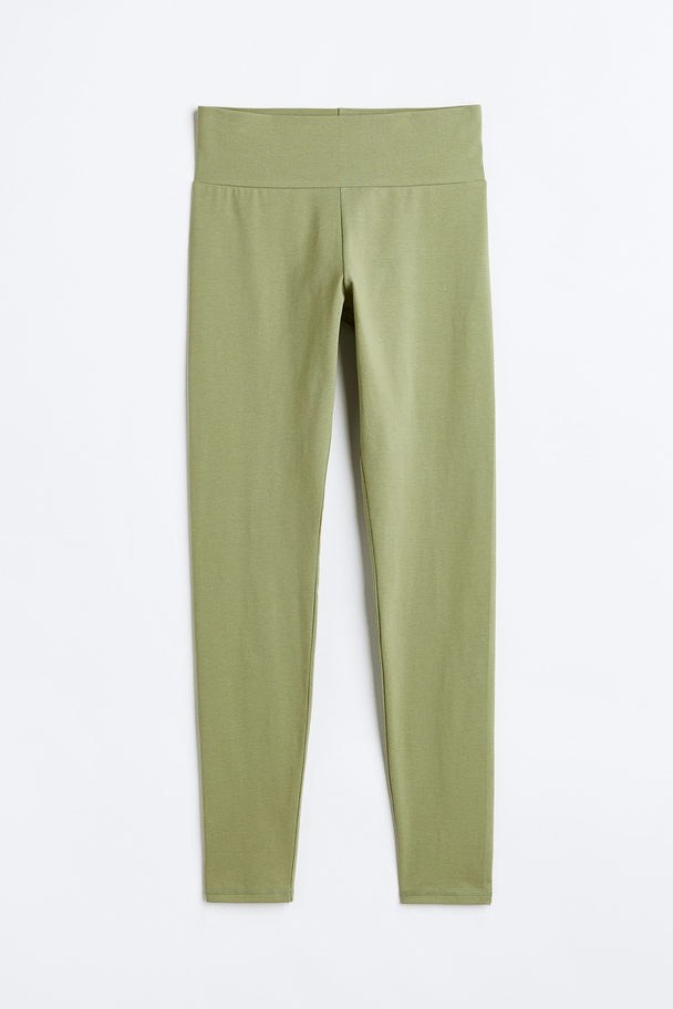 H&M High-waisted Leggings Green