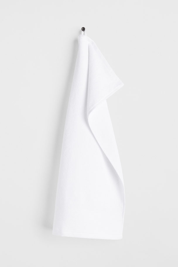 H&M HOME Cotton Terry Hand Towel White