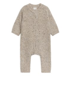 Knitted Wool Overall Beige