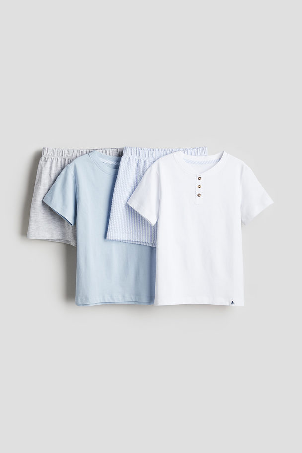 H&M 2-pack Printed Pyjamas Light Blue/sailing Boat