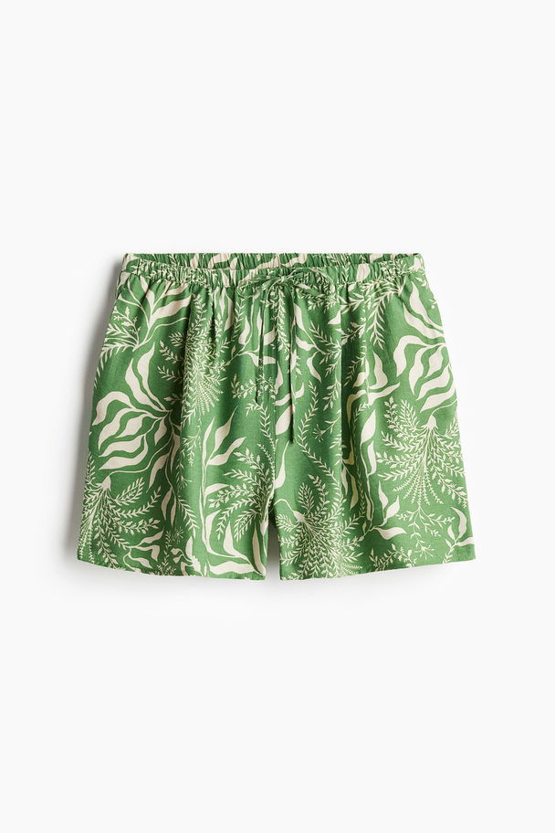 H&M Schlupfshorts Grün/Gemustert