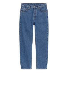 Regular Cropped Jeans Mid Blue