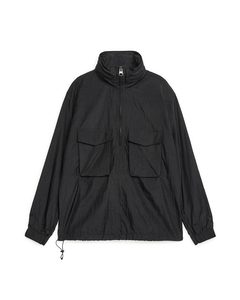 Anorak Windbreaker Jacket Black