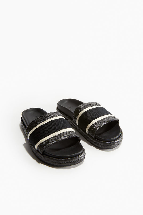 H&M Espadrille-slippers Zwart
