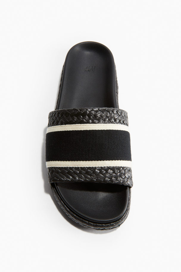 H&M Espadrille-slippers Zwart
