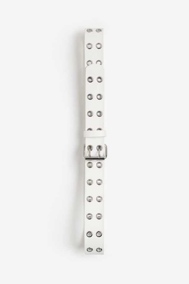 H&M Eyelet-detail Belt White