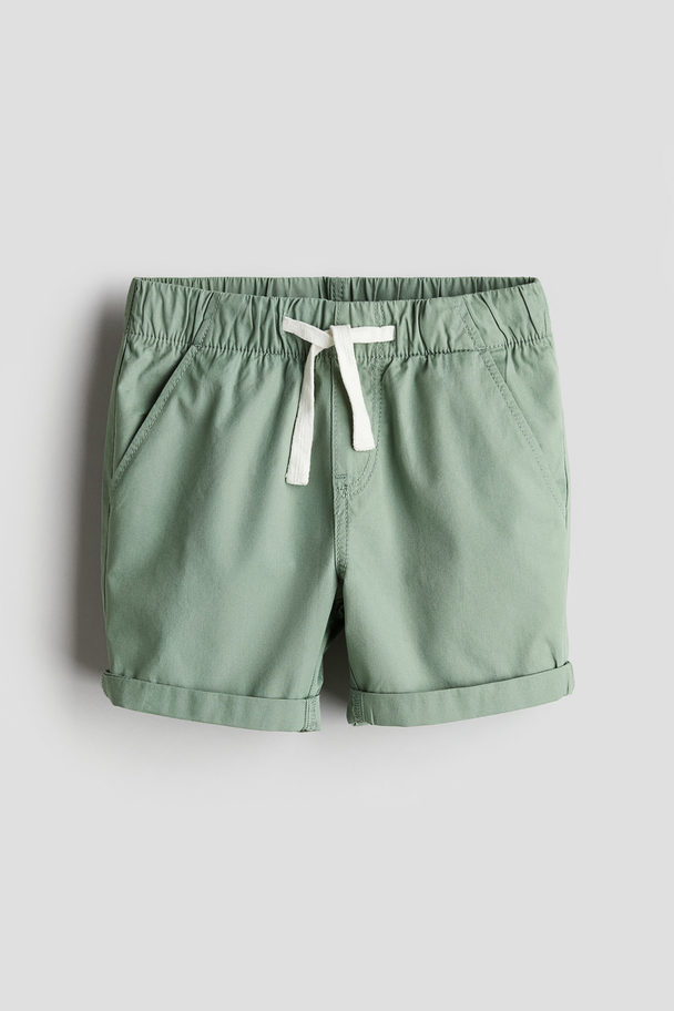 H&M Cotton Shorts Green