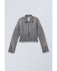 Ontario Denim Zip Jacket Eleven Grey