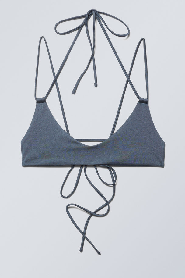 Weekday Strappy Bikinitopp Blåskimmer