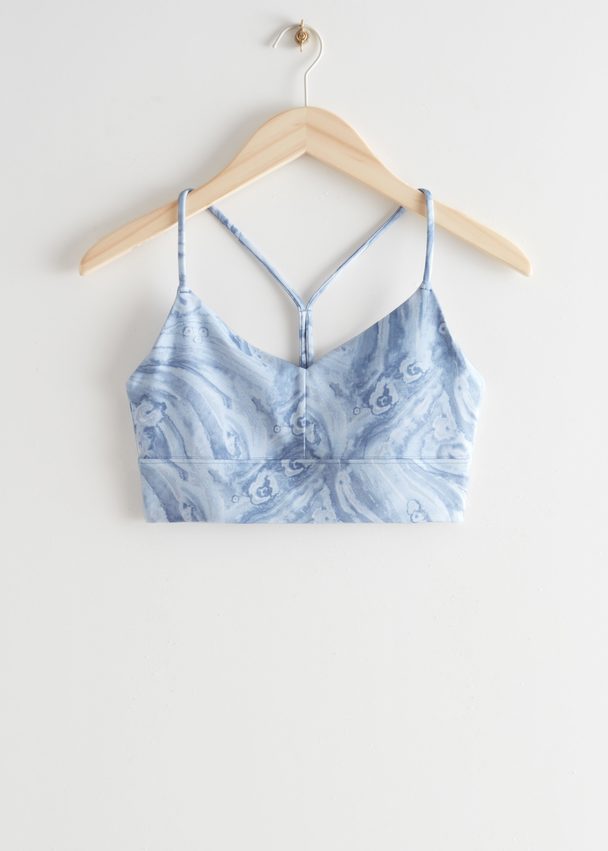 Quick-dry Halter Yoga Bra Blue Print Blue Print – For 18 EUR