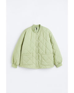 H&m+ Quilted Jacket Light Green