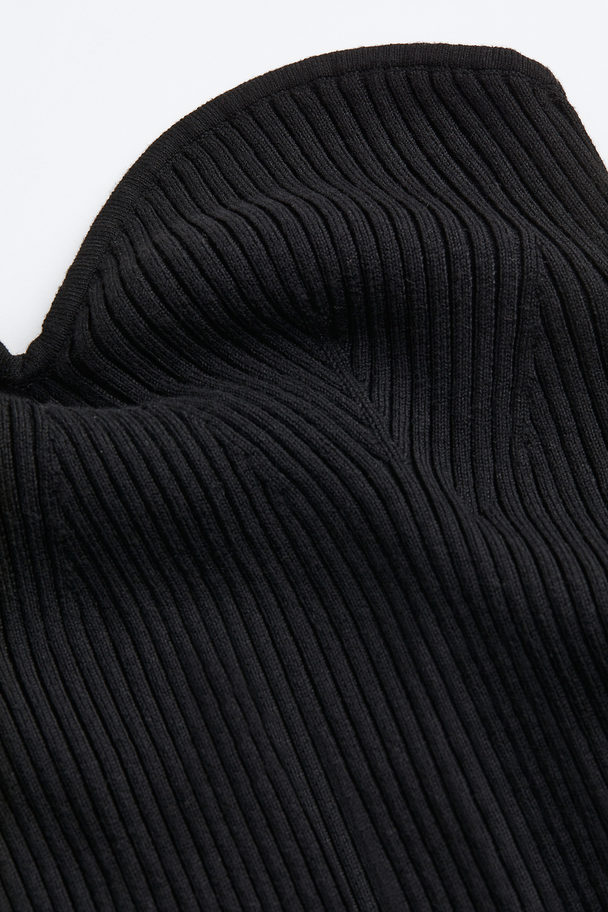 H&M Strapless Bodycon Dress Black