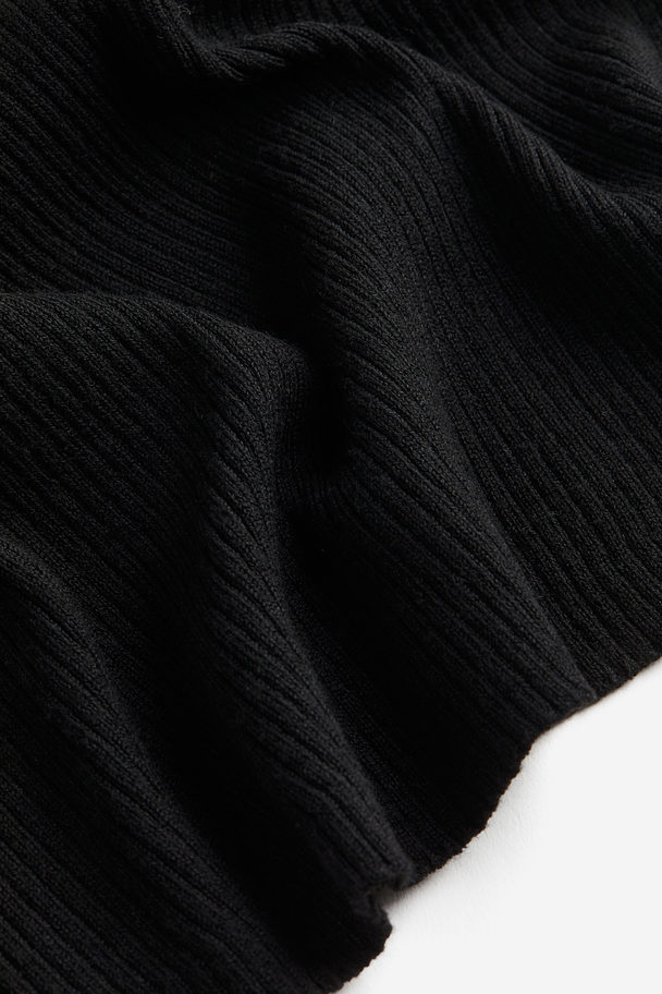 H&M Mama Rib-knit Turtleneck Jumper Black