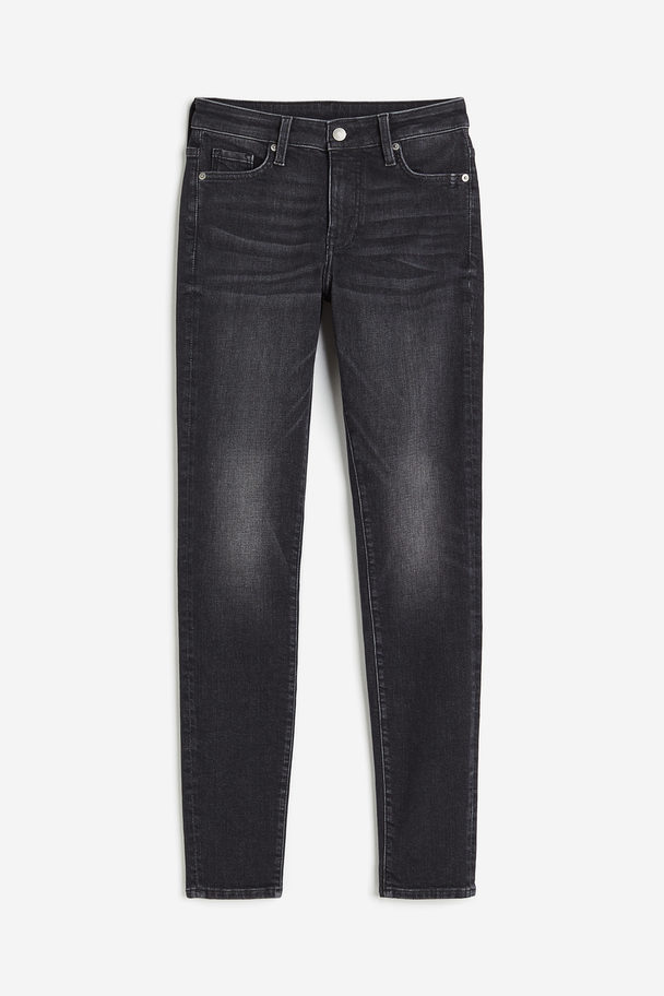H&M Skinny Regular Ankle Jeans Schwarz