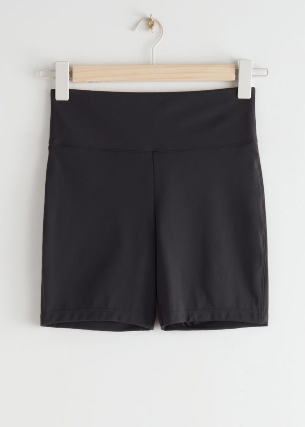 & Other Stories Quick-dry Yoga Shorts Black