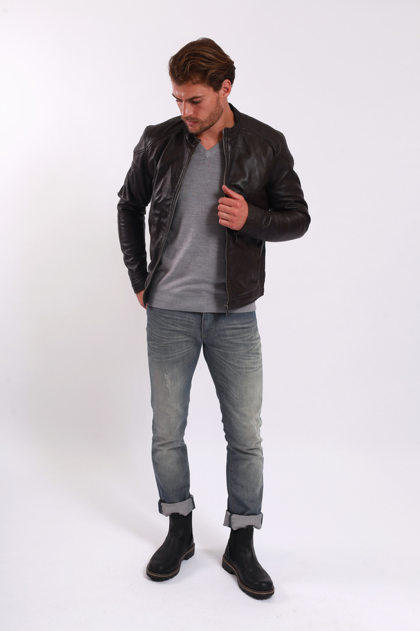 Le Temps des Cerises Leather Jacket Liroy