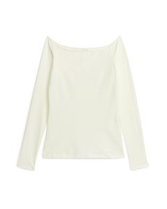 Off-shoulder-topp Offwhite