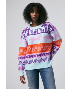 Annie Jacquard Sweater Wild Graphic Stripes