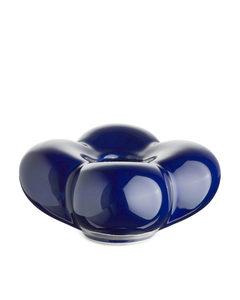 Stoneware Candle Holder Blue