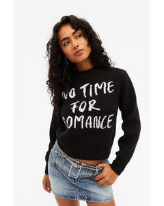 Jacquardstrikket Sweater No Time For Romance