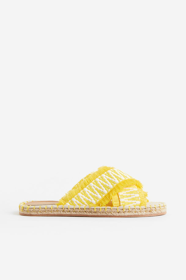 H&M Slip In-sandaler Gul/mönstrad