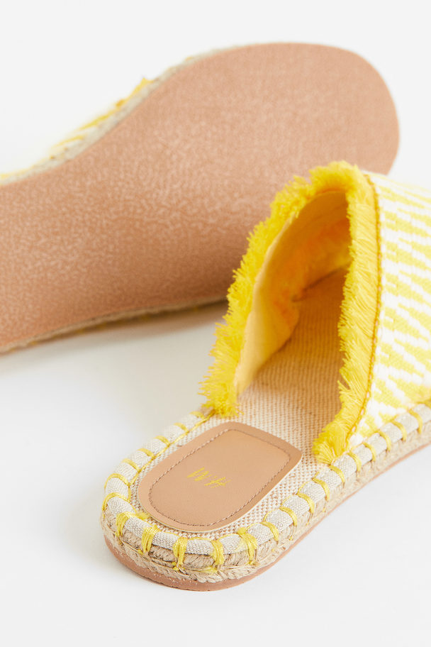 H&M Espadrille Slides Yellow/patterned