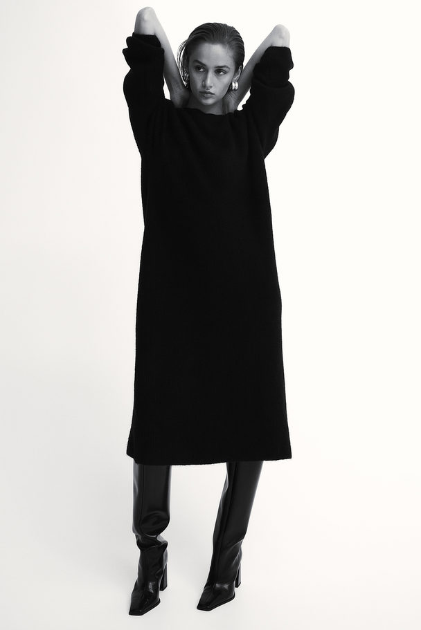 H&M Knitted Dress Black