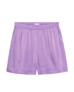 Satin Shorts Lilac