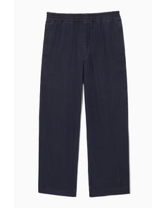 Straight-leg Lightweight Denim Trousers Navy