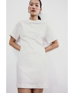 Waisted T-shirt Dress White