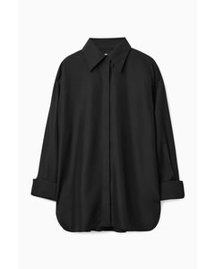 Relaxed-fit Silk Shirt Black