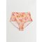 Printed High Waisted Bikini Briefs Orange Florals