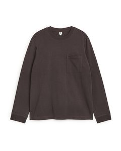 Chest Pocket Long Sleeve Brown