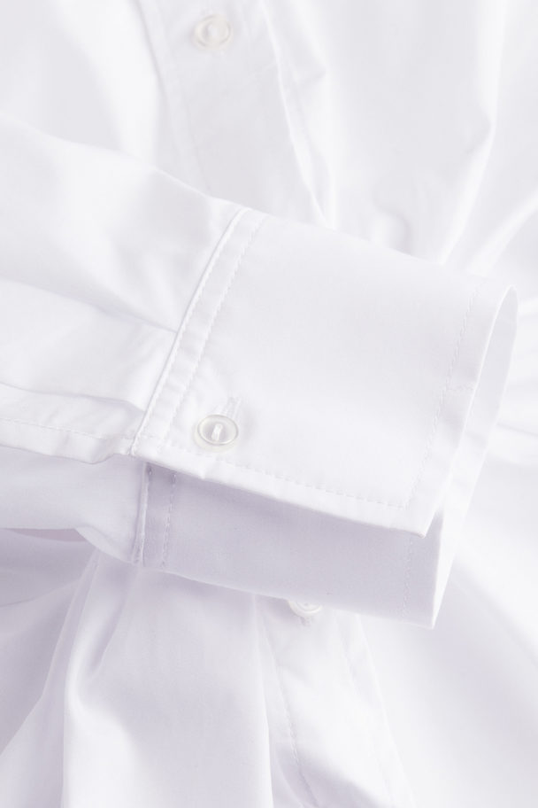 H&M Skjorte Med Knudedetalje Hvid