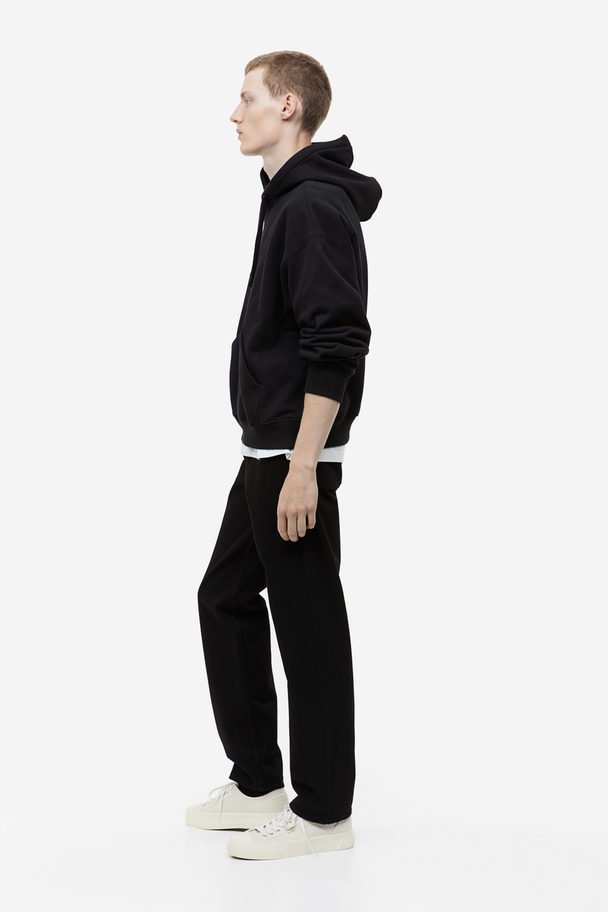 H&M Katoenen Capuchonsweater - Oversized Fit Zwart